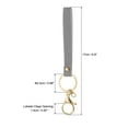 thumbnail image 2 of PU Leather Keychain Key Holder Keyring with Key Ring Lobster Clasp,Grey, 2 Pack, 2 of 6
