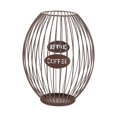 thumbnail image 3 of DimyFew Coffee Capsule Holder, Coffee Pod Storage Basket, Coffee Accessory Organizer with Elegant Hollow Design, Made of Iron for Kitchen, Office, Living Room L, 3 of 8