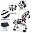 thumbnail image 3 of PonyCycle Ride on Horse Toys Walking Rocking Zebra Horse Toy with Hand Brake for Kids Age 4-7 Years Ux468, 3 of 11