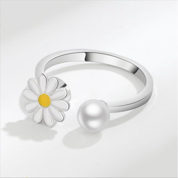 Anillo de ansiedad de copo de nieve para Mujer, Fidget Anillos giratorios, joyería para Mujer, Anillos de acero inoxidable