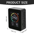 thumbnail image 2 of Clearance! Detector Dioxide Detector Portable Sensor with LCD Display Temperature and Humidity Meter with Alarm Meter Detectors for Home 4005000 Black Measuring Tools,Black, 2 of 8