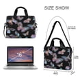 thumbnail image 3 of 16" Laptop Briefcase for Work Travel Laptop Shoulder Bag Carrying Handbag Laptop Case Pink and Cyan Butterflies, 3 of 8