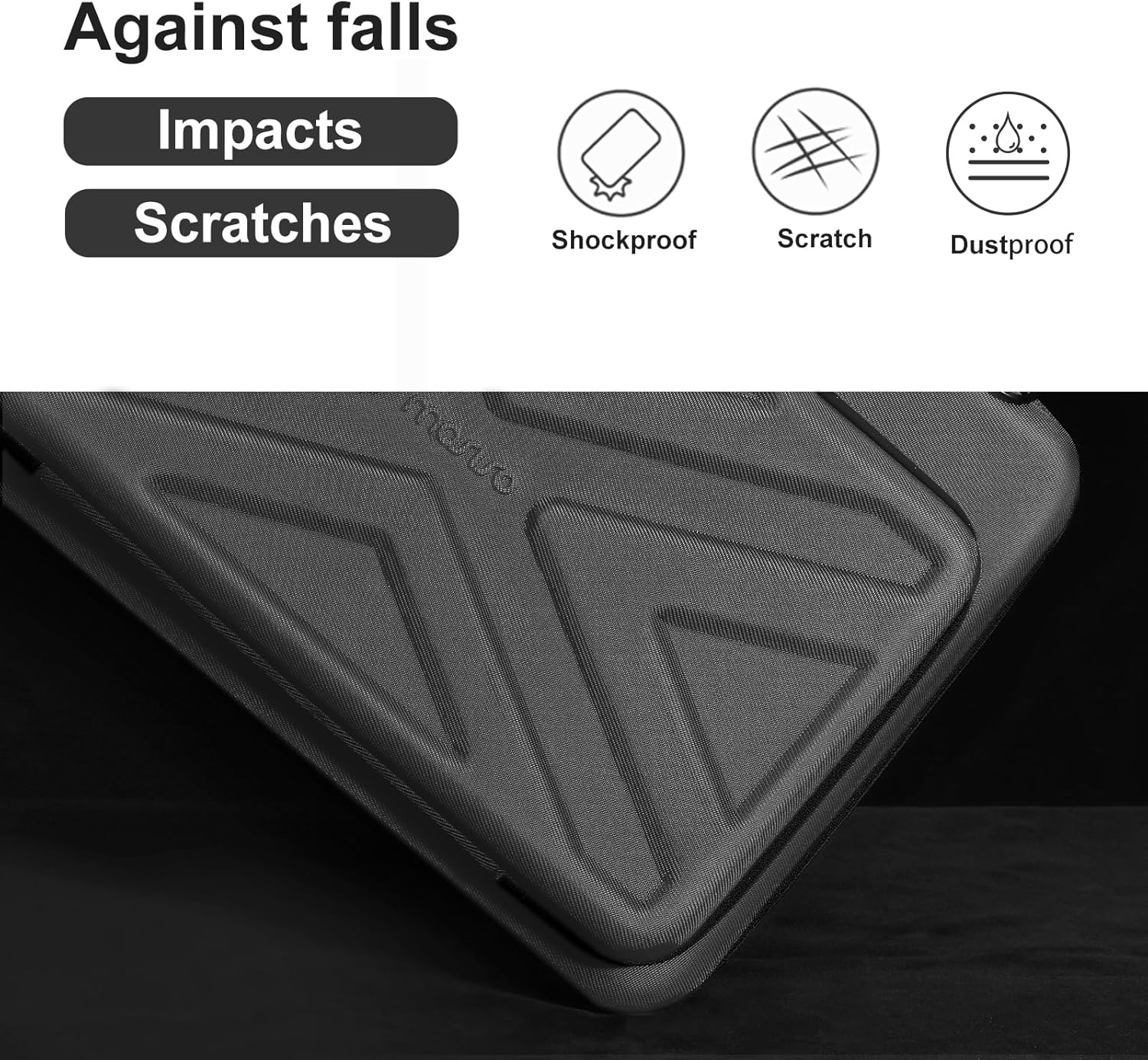 MOSISO Hard Shell Laptop Case for Men Women,15-15.6 inch Computer Bag Compatible with MacBook, HP, Dell, Lenovo, Asus, Notebook,13.3 inch Laptop Bag with Front Pocket & Shoulder Strap