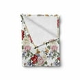 thumbnail image 2 of Shabby Flora Soft Flannel Fleece Throw Blanket, Summer Spring Season Buds Roses Lilacs Flowers Leaves Print, Cozy Plush for Indoor and Outdoor Use, 60" x 80", Pale Pink Cream, by Ambesonne, 2 of 6