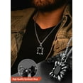 thumbnail image 3 of FaithHeart Dragon Claw Black Onyx Necklace for Men Vintage Punk Biker Gothic Claw Protection Necklace Jewelry Gift for Son Brother Christmas, 3 of 11