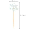 thumbnail image 4 of Gymnture 48pcs Christmas Snowflake Cake Toppers Glittering Cake Picks Cupcake Decor Party Supplies for Wedding Birthday Festival, 4 of 10