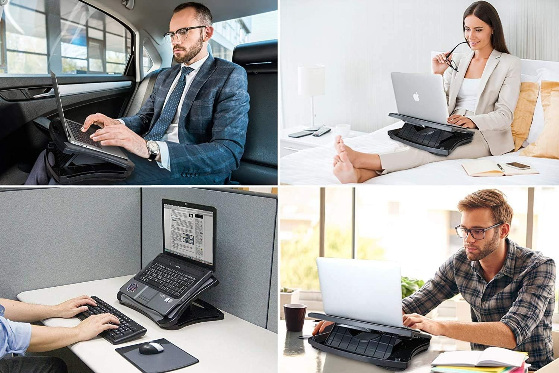 USB Cooling Fan Laptop Cooling Pad with Attached Mouse Pad, Cushion, Non-Slip Heat Shield