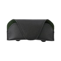 Ikohbadg Leather Sunglass Case, Magnetic Sunglass Holder for Car Visor Clip, Car Glasses Holder, Visor Accessories Eyeglasses Holder Glasses Storage Case, Black