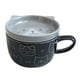 thumbnail image 1 of Tazas de Café de CeráMica Creativas con Tapa de Porcelana de Desayuno Familiar de Jugo de Leche Bebida (Azul), 1 of 5
