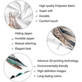 thumbnail image 3 of Feathers Body Pillow Cover Rustic Ethnic Aztec Tribal Watercolor Feather Long Pillowcase with Zipper Decorative Soft Cushion Bedding Pillow Cases for Couch,Sofa,Home Gifts 20"x54",White Blue Brown, 3 of 4