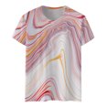 thumbnail image 3 of Gibobby Blusa Casual de Mujer Camiseta manga corta con cuello redondo y estampado moda informal para mujer(Rosa,XL), 3 of 4