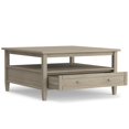 thumbnail image 2 of Warm Shaker Wood 36" WD Coffee Table & 20" WD 2 End Tables in Distressed Gray, 2 of 10