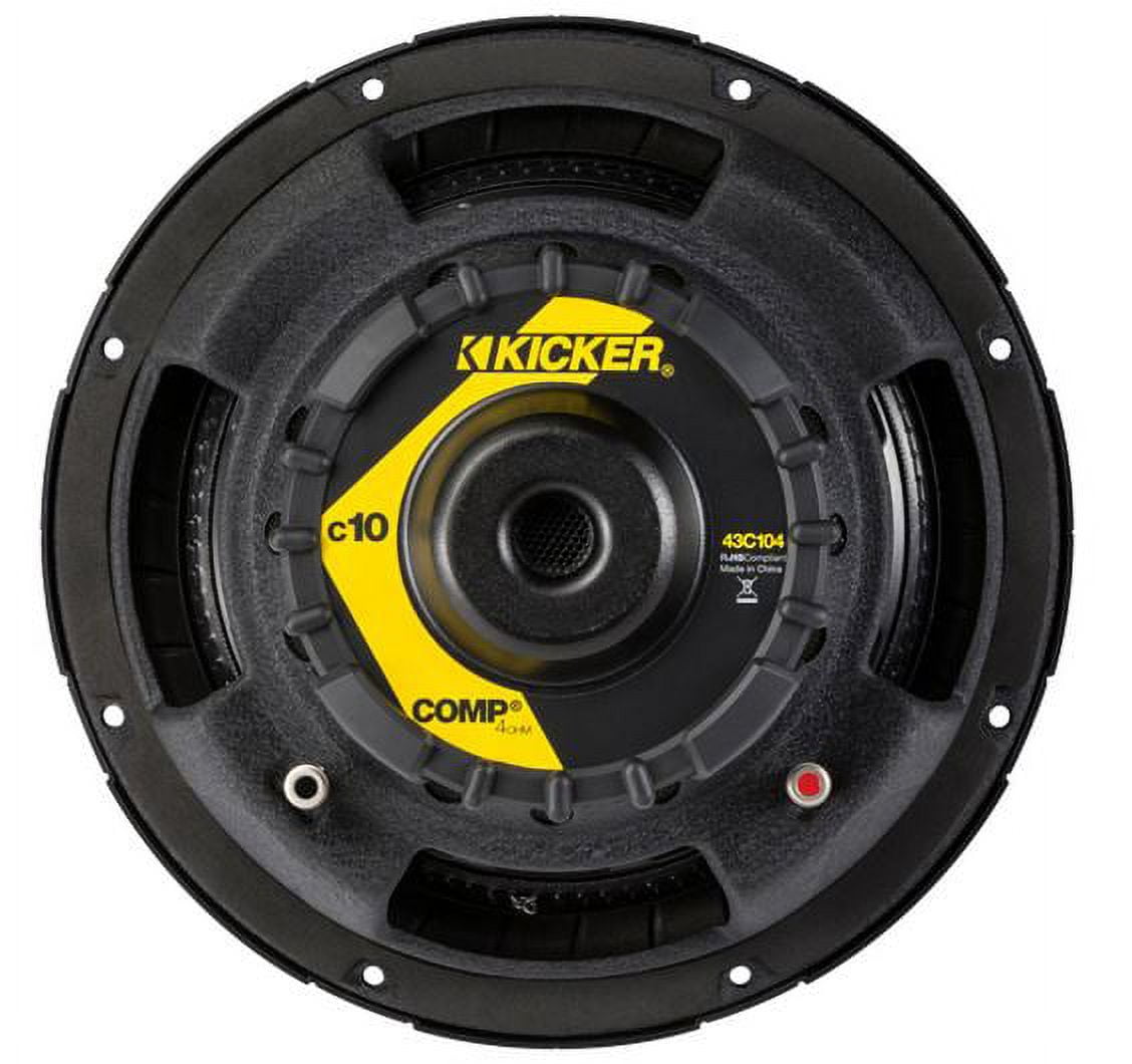 New Kicker 43C104 10-inch 300 Watts Max Power Single 4 Ohm Car Subwoofer