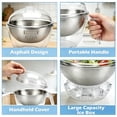 thumbnail image 4 of 2 Pcs Ice Salad Bowl with Lid, Large Ice Chilled Serving Bowls for Parties, Ice Chilled Dip Bowl, Stainless Steel Chilled Salad Bowl for Chilled Pasta, Potato, Dressing, Fruit, 4 of 10