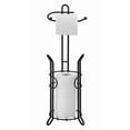 thumbnail image 3 of SunnyPoint Freestanding Toilet Paper Holder Stand with Storage – Holds 3 Spare Rolls, Sturdy Steel Construction, Black Finish, for Bathroom & Restroom, 3 of 7