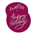 thumbnail image 1 of Inkdotpot 50 Pack Real Silver Foil Paper Tags Happy Holiday Favor Hang Tags, 1 of 6