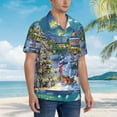 thumbnail image 5 of Fotbe Christmas Tree Hawaiian Shirt For Men Unisex Summer Beach Casual Short Sleeve Cotton Linen Button Down Shirts-3x-Large, 5 of 9