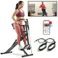 thumbnail image 3 of Sunny Health & Fitness Row-N-Ride PRO Assisted Squat Rowing Machine, 300 LB Capacity Hydraulic Rower w Free SunnyFit App via Bluetooth - SF-A020052SMART, 3 of 10