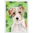 thumbnail image 1 of Wire Hair Jack Russell St. Patricks Canvas House Flag, 1 of 1