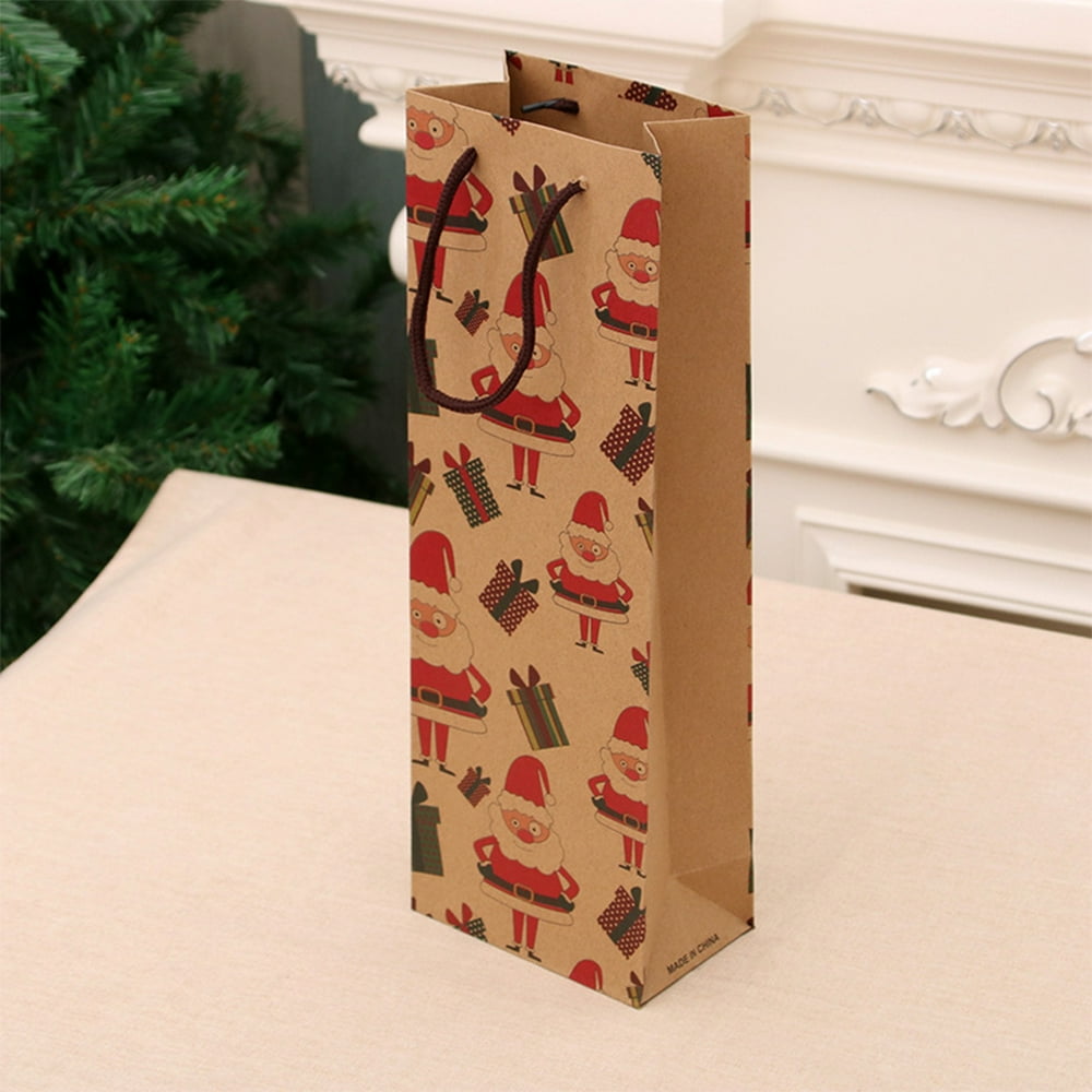 12 Pack Christmas Gift Bags, Kraft Paper Tote Bag with Twist Handles