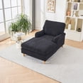thumbnail image 4 of Modern Mid-Century Indoor Oversized Chaise Lounger Comfort Sleeper Sofa with Soild Wood Legs  , Comfort Sleeper Sofa,  Sofa Bed ,Sleeper Chair, 4 of 18