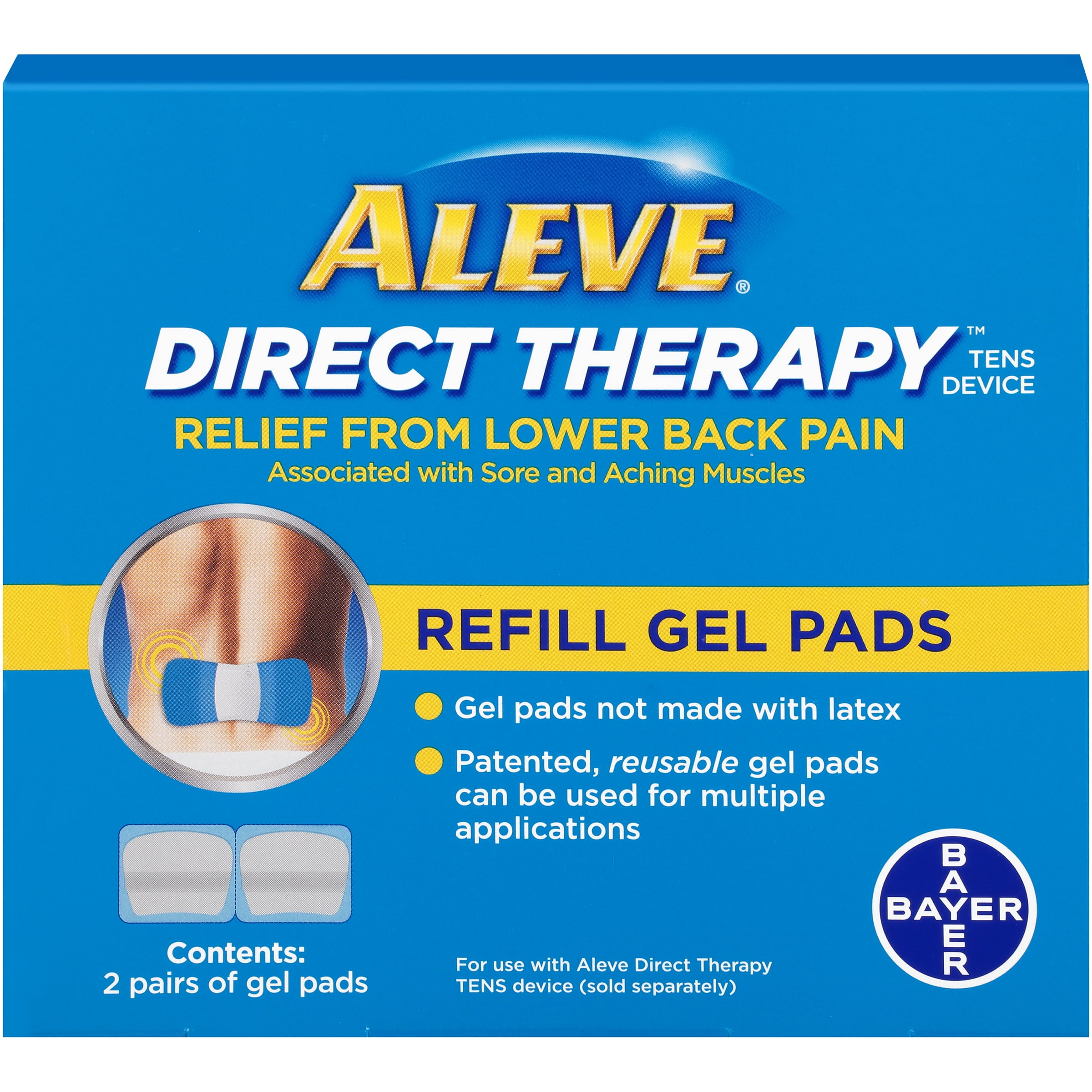 Aleve Direct Therapy Relief From Lower Back Pain Refill Gel Pads 2