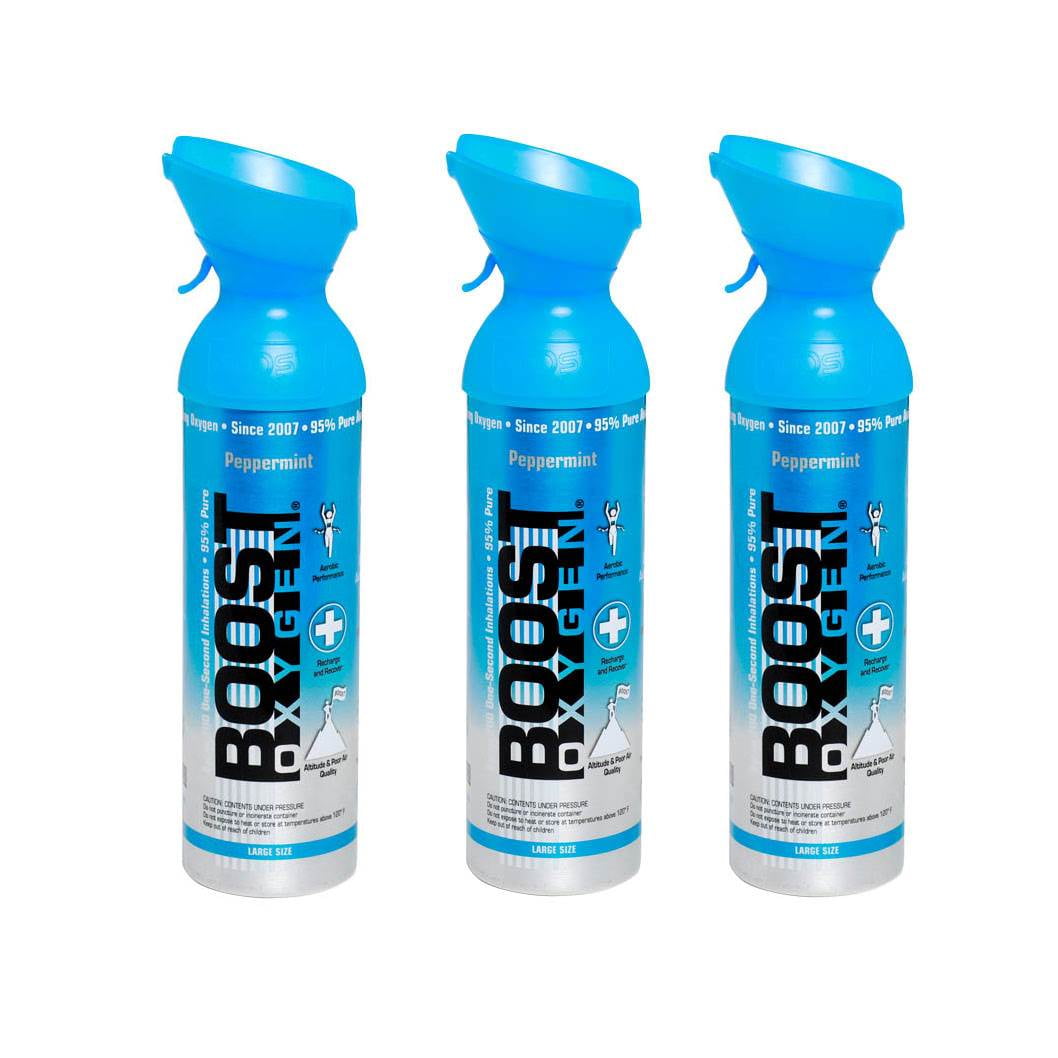Boost Oxygen Natural Portable 10 Liter Pure Oxygen Canister, Peppermint