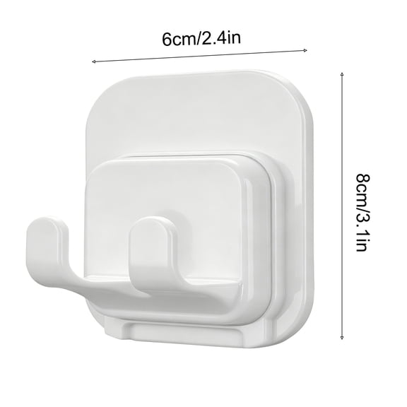 Clearance Under $0.59! 1PC Adhesive Shaver Holder, Bathroom Shower Razor Hanging Rack with Suction, Plastic, for Bathroom, White, One Size