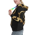 thumbnail image 2 of Daiia 2025 Happy New Year Pattern Women's Fashion Hoodies & Sweatshirts with Kangaroo Pocket Hooded Sweatshirt with Eye-catching Drawstrings-Medium, 2 of 7