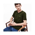 thumbnail image 2 of Lacoste Mens V-neck Pima Cotton Jersey T-shirt Caper Bush TH6710 3M9, 2 of 5