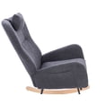 thumbnail image 6 of Cozy Teddy Upholstered Nursery Rocking Chair in Soft Fabric Ergonomic Design with Easy Assembly for Comfort, 6 of 9