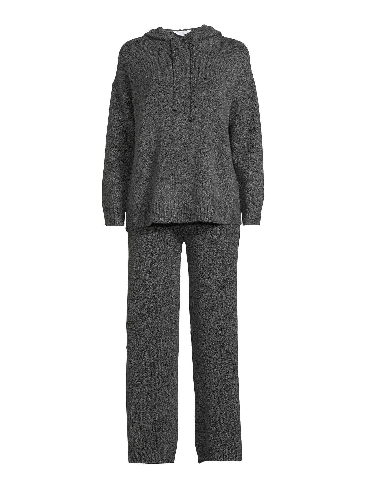 Time and Tru Women's and Women’s Plus Sweater Hoodie and Pants Set, Sizes XS-4X
