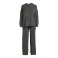 thumbnail image 5 of Time and Tru Women's and Women’s Plus Sweater Hoodie and Pants Set, Sizes XS-4X, 5 of 6