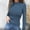 Blue, variant on Wool Sweater Women Long Sleeve Undershirt for Women Pull Over Sweaters Womens Women Blouses Basics Womens Tops Blouses for Women Casual Womens Sweater Green M