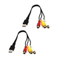 thumbnail image 1 of 2x Cable adaptador USB 2.0 a 3 RCA Cable de sonido Cable de carga Divisor, 1 of 8