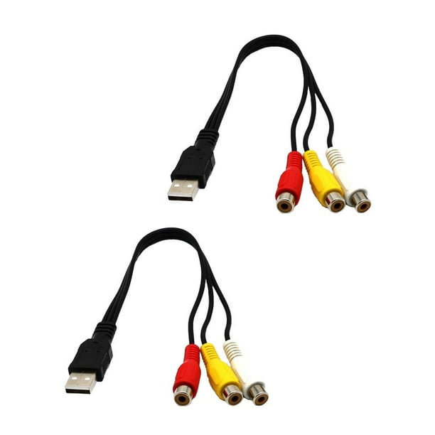 Cable USB macho a 3RCA hembra,cable usb a 3 rca,USB a 3RCA,adaptador de vídeo usb a rca,convertidor usb a rca