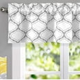 thumbnail image 6 of DriftAway Geo Trellis Polyester Window Decoration Curtain Valance Rod Pocket 14"L x 52"W Plus 2" Header Gray, 6 of 7