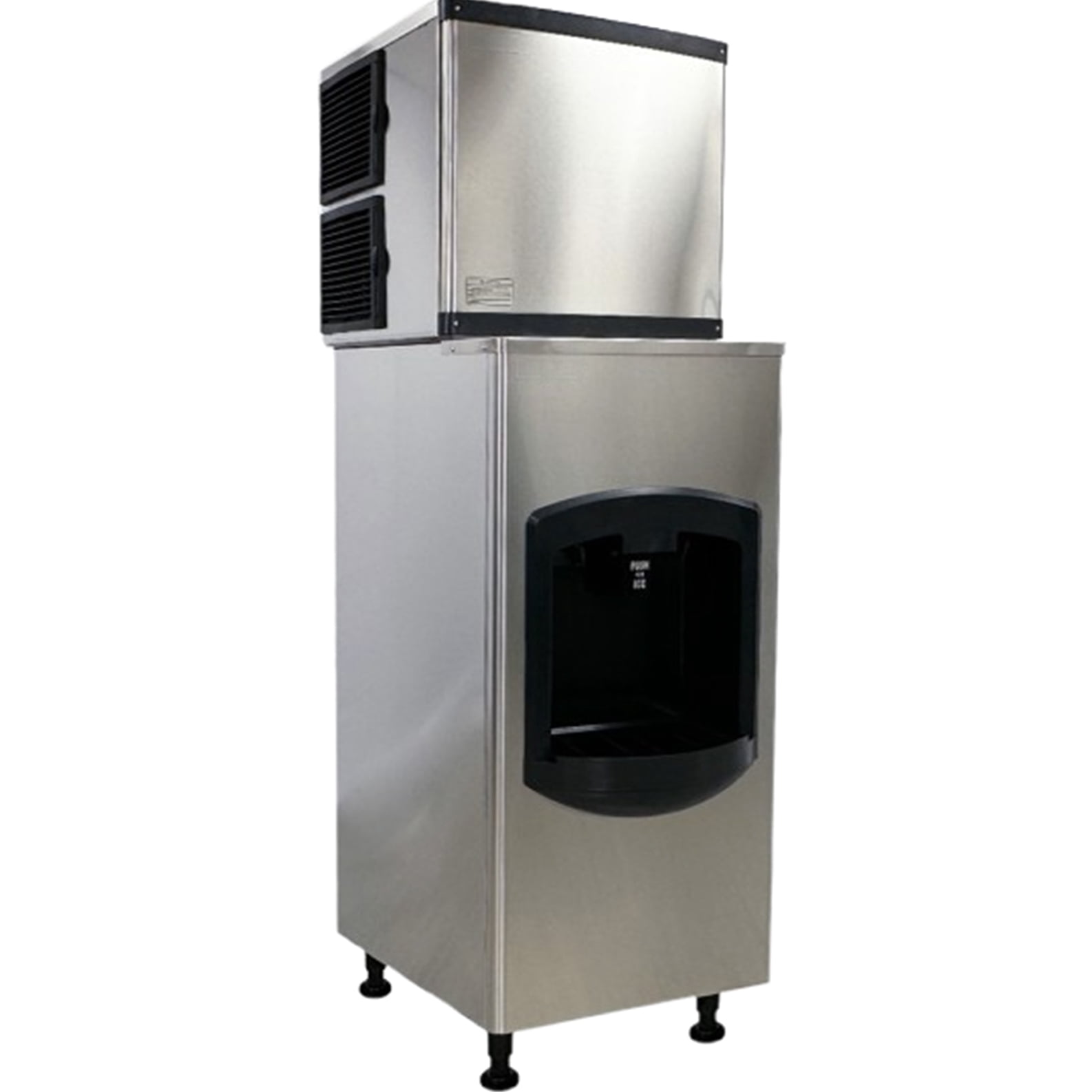 350 lb/Day Commercial Ice Maker & Dispenser – Air Cooled, 275 lb Storage, NSF & ETL Certified, Stainless Steel