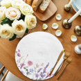 thumbnail image 2 of Spring Flowers Round Placemats Set of 8 for Dinning Tables,Heat-proof Braided Table Mats 13 Inch,Idyllic Lavender Botanical Blossom Motif Washable Place Mat for Kitchen Restaurant Party Table Decor, 2 of 9