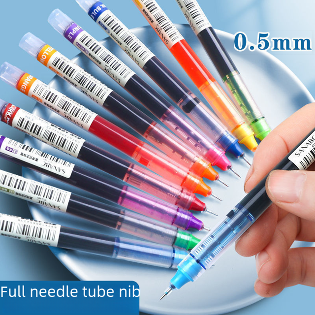 Bolígrafo de gel de color Bolígrafo de gel multicolor de secado rápido Bolígrafo de tinta líquida directa de 0,5 mm para aprendizaje