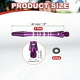 thumbnail image 2 of Aluminum Dart Shafts, Medium 2BA Thread Dart Stems Replacement Accessories with Rubber Rings for Steel Tip Purple, 2 of 5