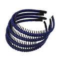 thumbnail image 1 of Accesorios para el cabello de mujer: diadema de peine de dientes en color sólido, 4 piezas, azul profundo, 1 of 7