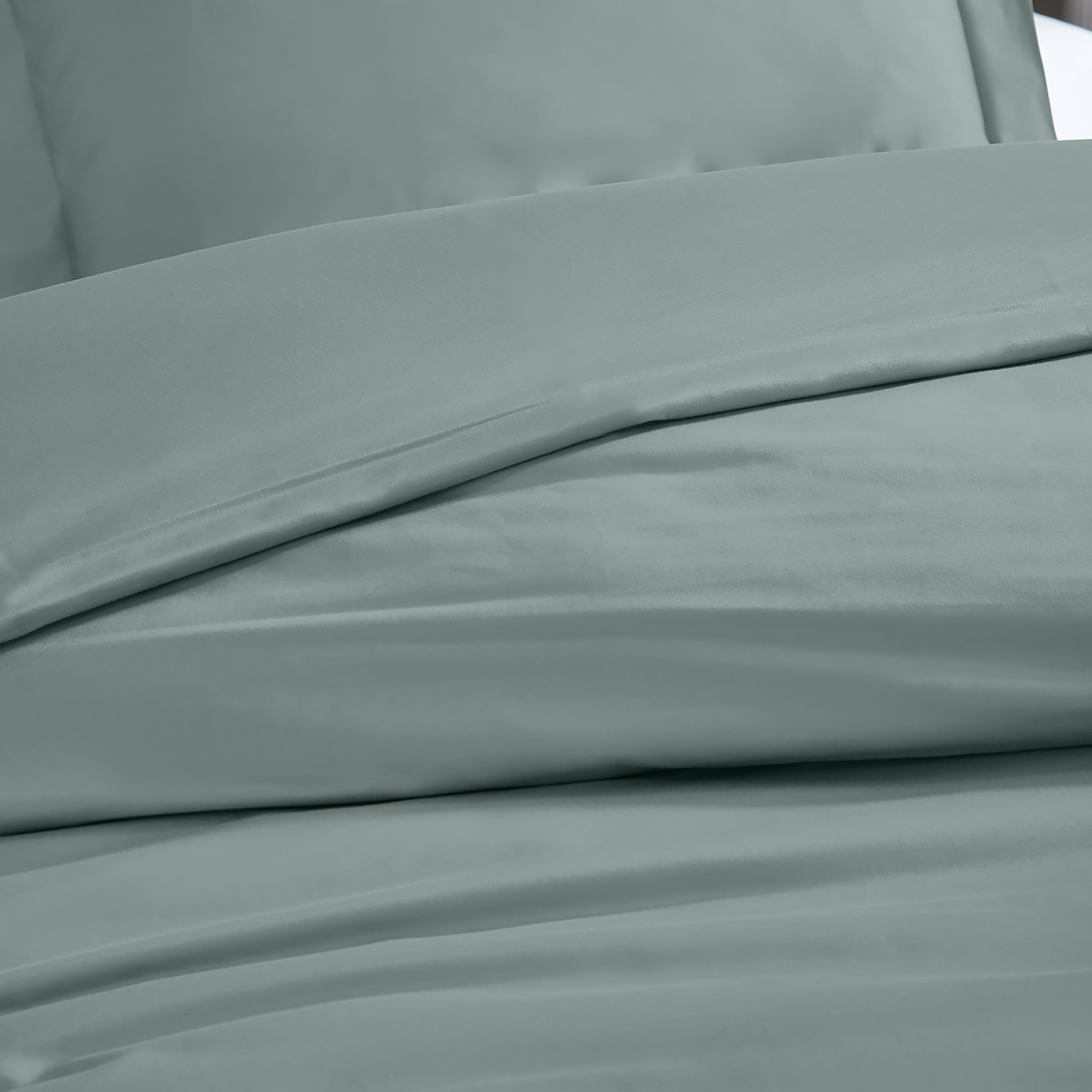 Superior Egyptian Cotton 1200 TC Solid Teal Duvet Set, King/California King