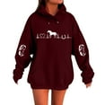 thumbnail image 2 of HLKJKLS Hoodies For Women Heartbeat Horse Printed Pullover Hoodie Fall Long Sleeve Sports Tops Western Style Red S-5Xl, 2 of 4