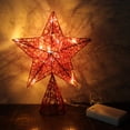 thumbnail image 2 of Decoración para árbol de Navidad CVHOMEDECO Red Star con luces LED, 2 of 7