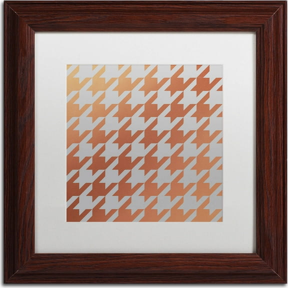 Trademark Fine Art "Xmas Houndstooth 4" Canvas Art by Color Bakery, White Matte, Wood Frame