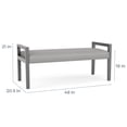 thumbnail image 2 of Pemberly Row Waiting Reception 2 Seat Bench Wood Frame in Blue, 2 of 5
