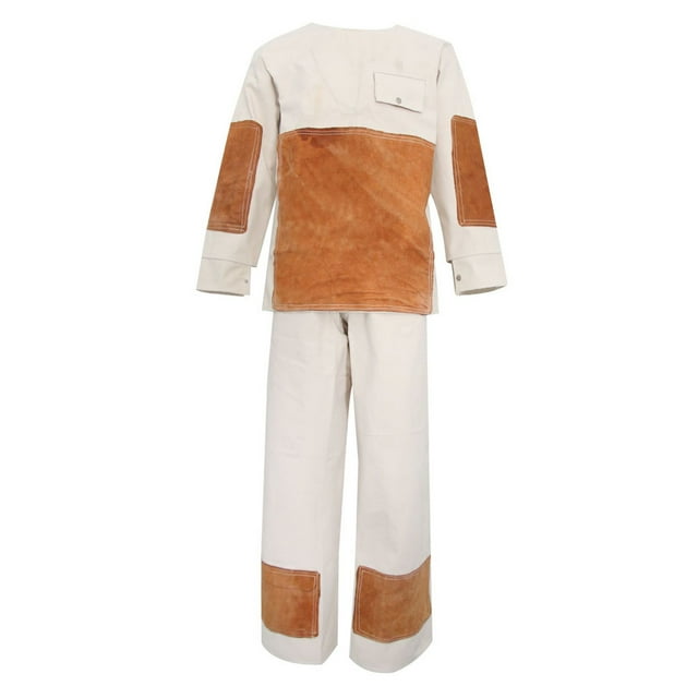 koolsoo Welding Suit Long Coat Pants Apron Protective Clothing Apparel for Welder