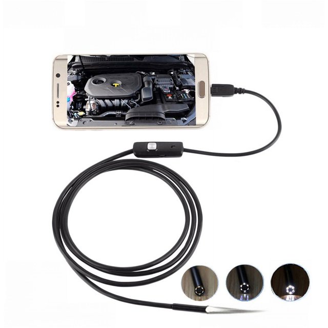 El teléfono móvil Android viene con una cámara endoscopio industrial para inspección de mantenimiento de tuberías de automóviles