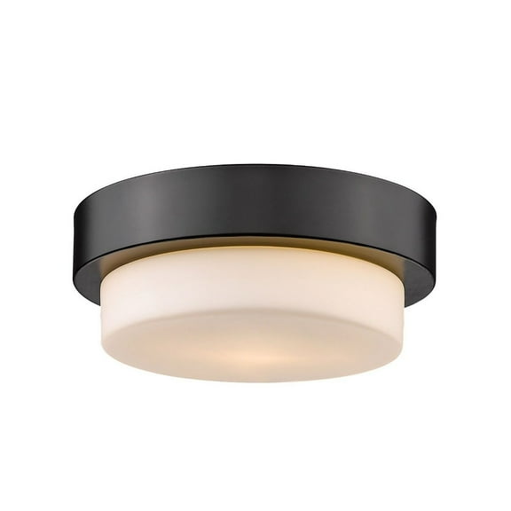 Wry Lighting Morgon 1-light Flush Mount in Matte Black